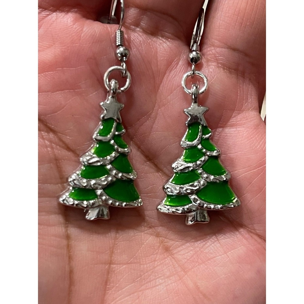 Handmade Christmas Tree Earrings New